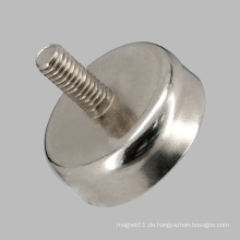 Außengewinde Neodym-Magnet Beschichtung Nickel Runde Basis Magnete